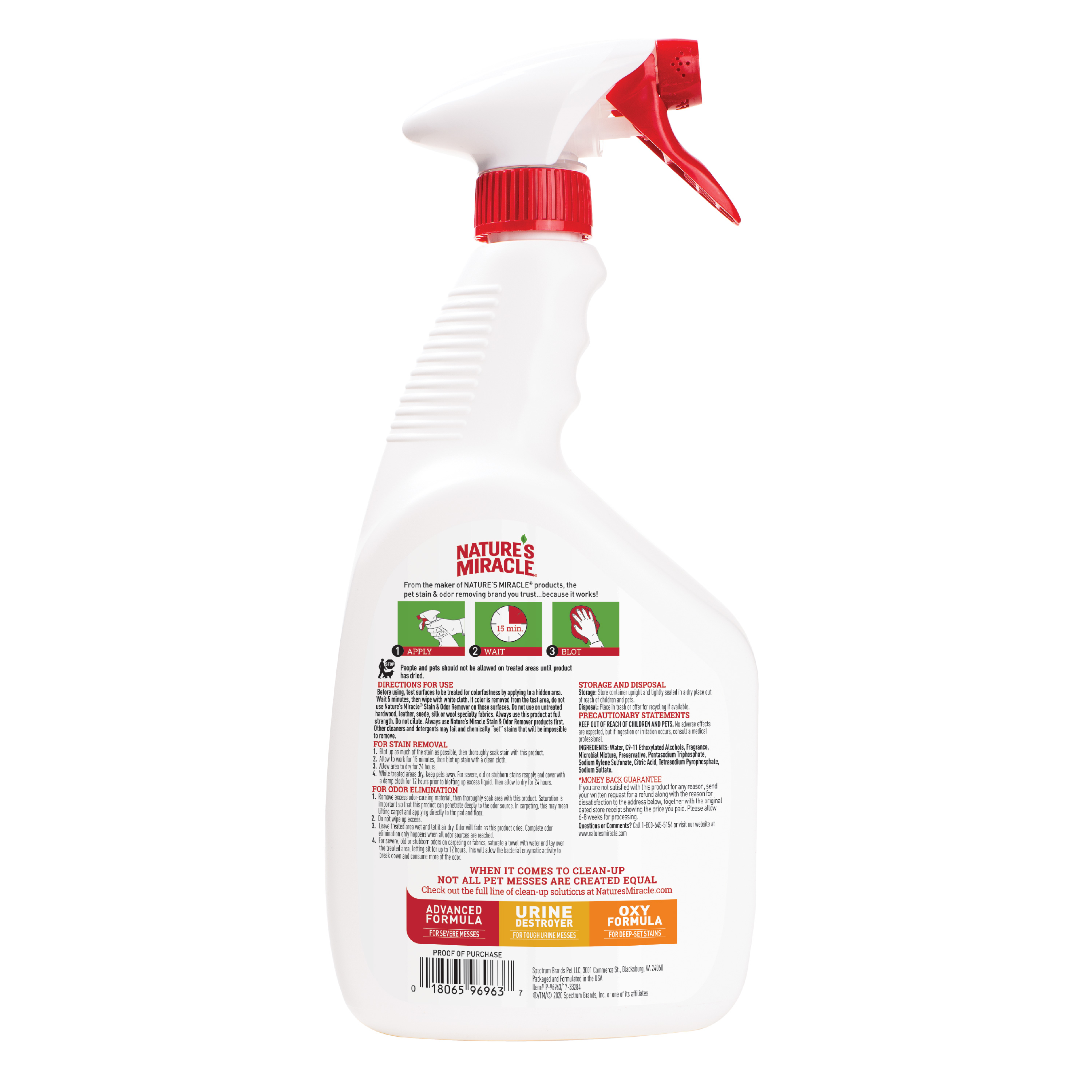 Nature's miracle stain & odor remover sales